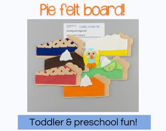 4-in-1 Felt Board Story Song & Rhyme Set, Pie + Owl Library Story Time and Preschool Circle Time, Fall Autumn Flannel Board Stories