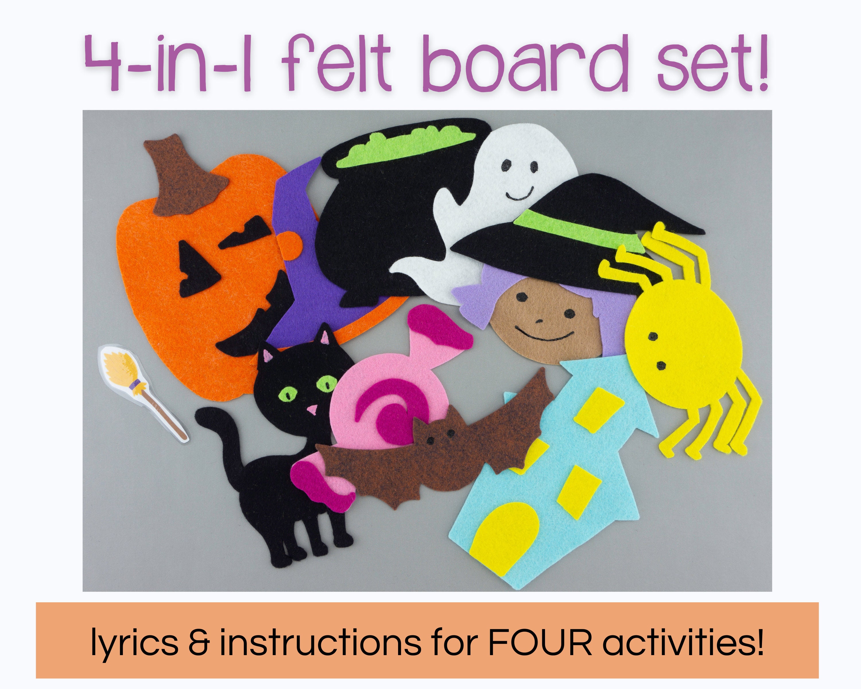 Black Portfolio-style Foldable Felt/Flannel Board For Kids
