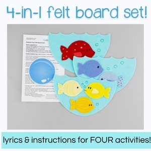 Felt Board Story: Bubble Pop Fish, Color & Counting - Preschool Learning