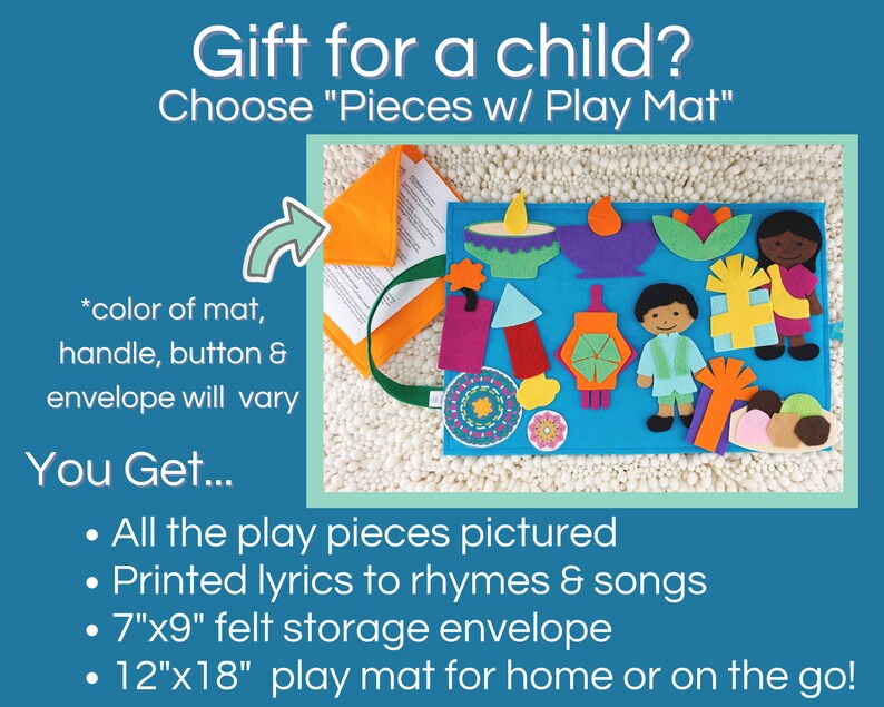 4-in-1 Felt Board Diwali Story Set with Multiple Songs and Games Preschool Kids Diwali Gift Diwali Flannel Board Set for Kindergarten image 5