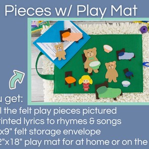 Goldilocks and the Three Bears Felt Board Quiet Activity, Montessori Child's Learning Toy, Busy Book, Busy Bag or Quiet Book Style Felt Toy image 3
