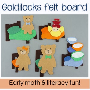 Goldilocks and the Three Bears Felt Board Story for Preschool & Kindergarten Teachers, Circle Time Flannel Board Teacher Appreciation Gift