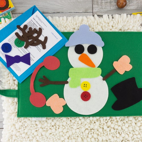 Felt Board Snowman Quiet Activity Toy for Toddlers and Etsy