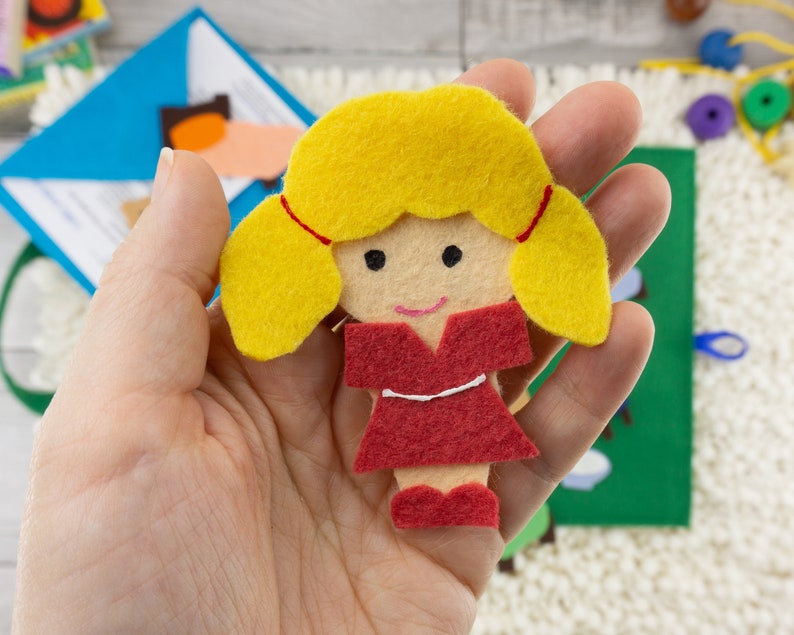Goldilocks and the Three Bears Felt Board Quiet Activity, Montessori Child's Learning Toy, Busy Book, Busy Bag or Quiet Book Style Felt Toy image 8