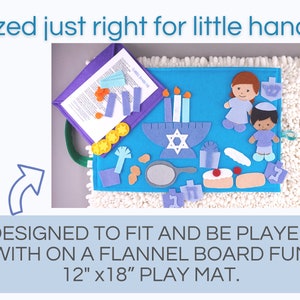Hanukkah Felt Board Story and Felt Menorah Toy A Quiet Book or Busy ...