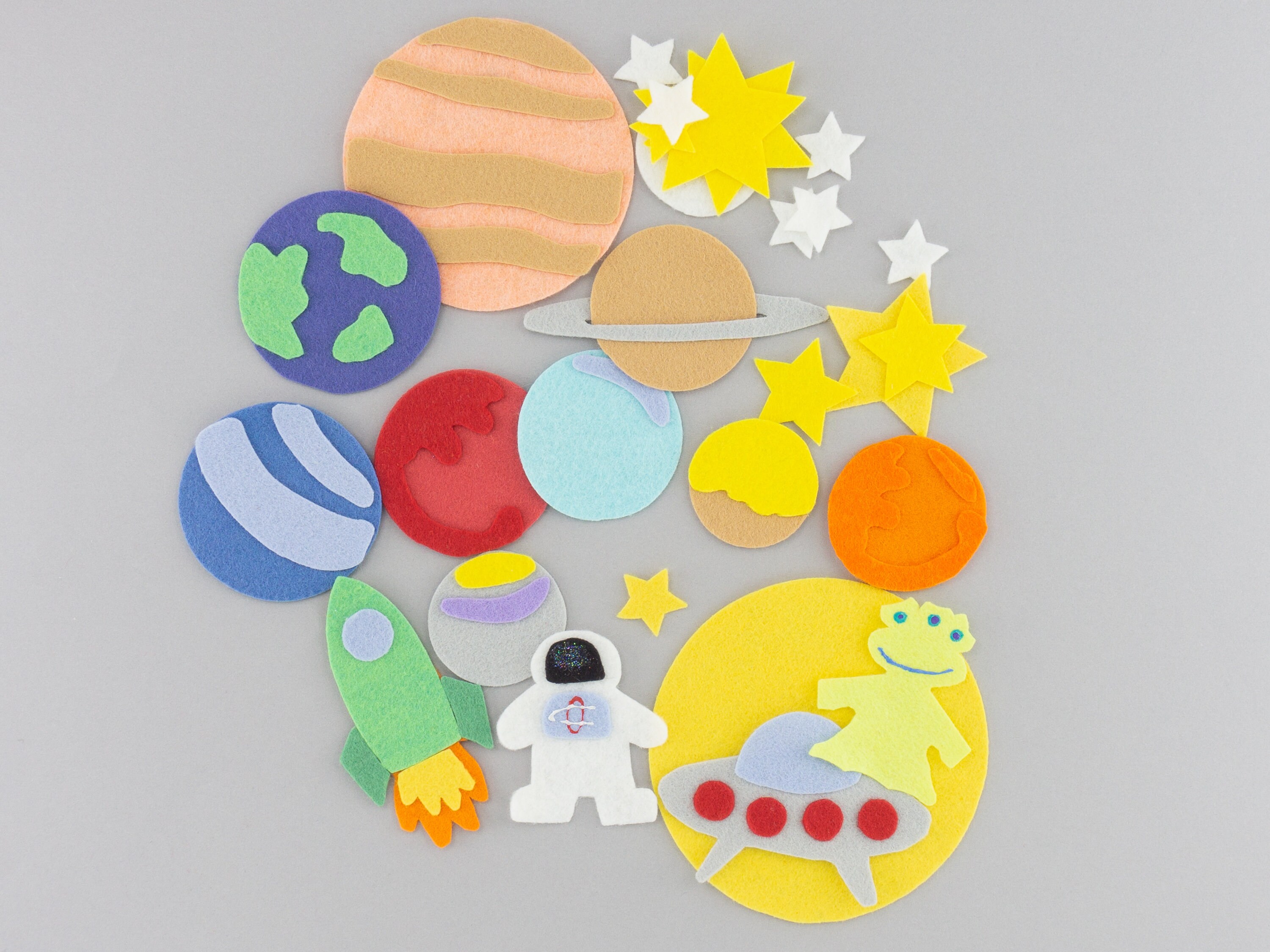 Space Felt Board Story Set for Preschool Circle Time & Library Story Time, Flannel Board Zoom Zoom Felt Board Song for Outer Space Theme