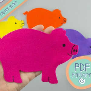 Instant Download Pattern | Piggy Pancake Flannel Board Set Game ...