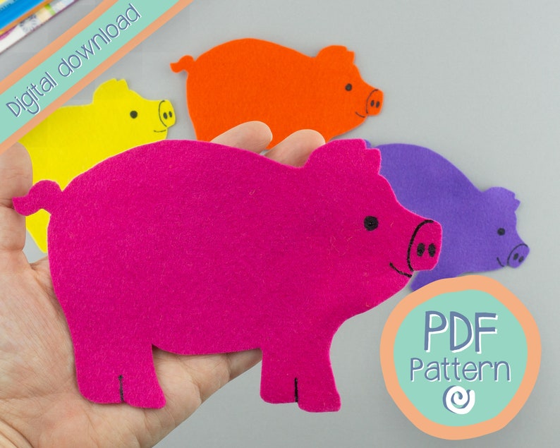 Instant Download Pattern Piggy Pancake Flannel Board Set | Etsy