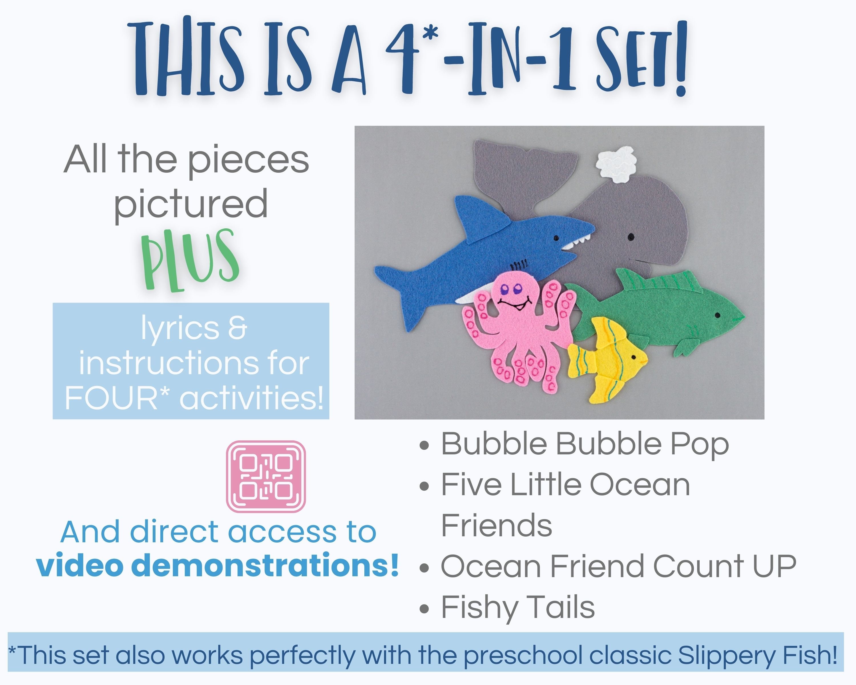 Ocean and Fish Felt Board Story Set for Preschool and Kindergarten