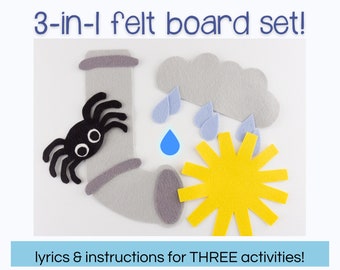 Itsy Bitsy Spider Felt Board Story | Flannel Board Eensy Weensy Spider | Preschool &Toddler Story Time | Nursery Rhyme Flannel Board Stories