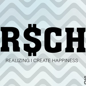 Rich realizing i create happiness SVG cut file, money svg, Entrepreneur svg, boss babe svg, Cricut fill, cameo