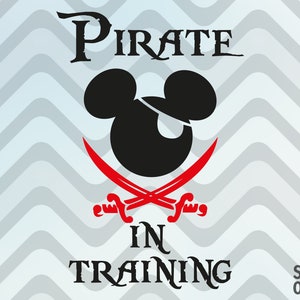 Pirate in training mickey ears svg shirt design, vinyl cutter designs svg, eps, ai