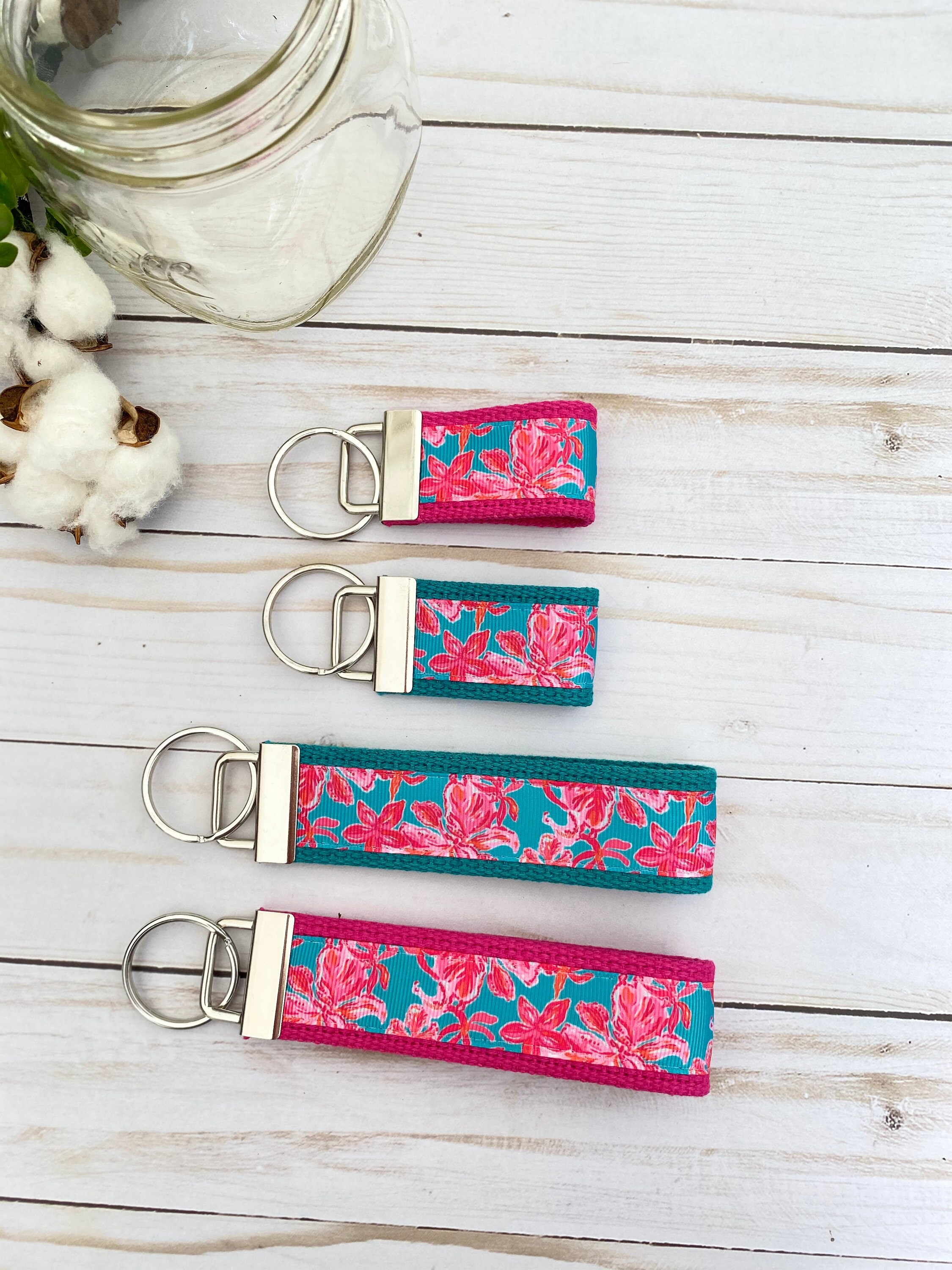 Lilly Inspired Ribbon Key Fob Wristlet/ Mini Key Fob Etsy