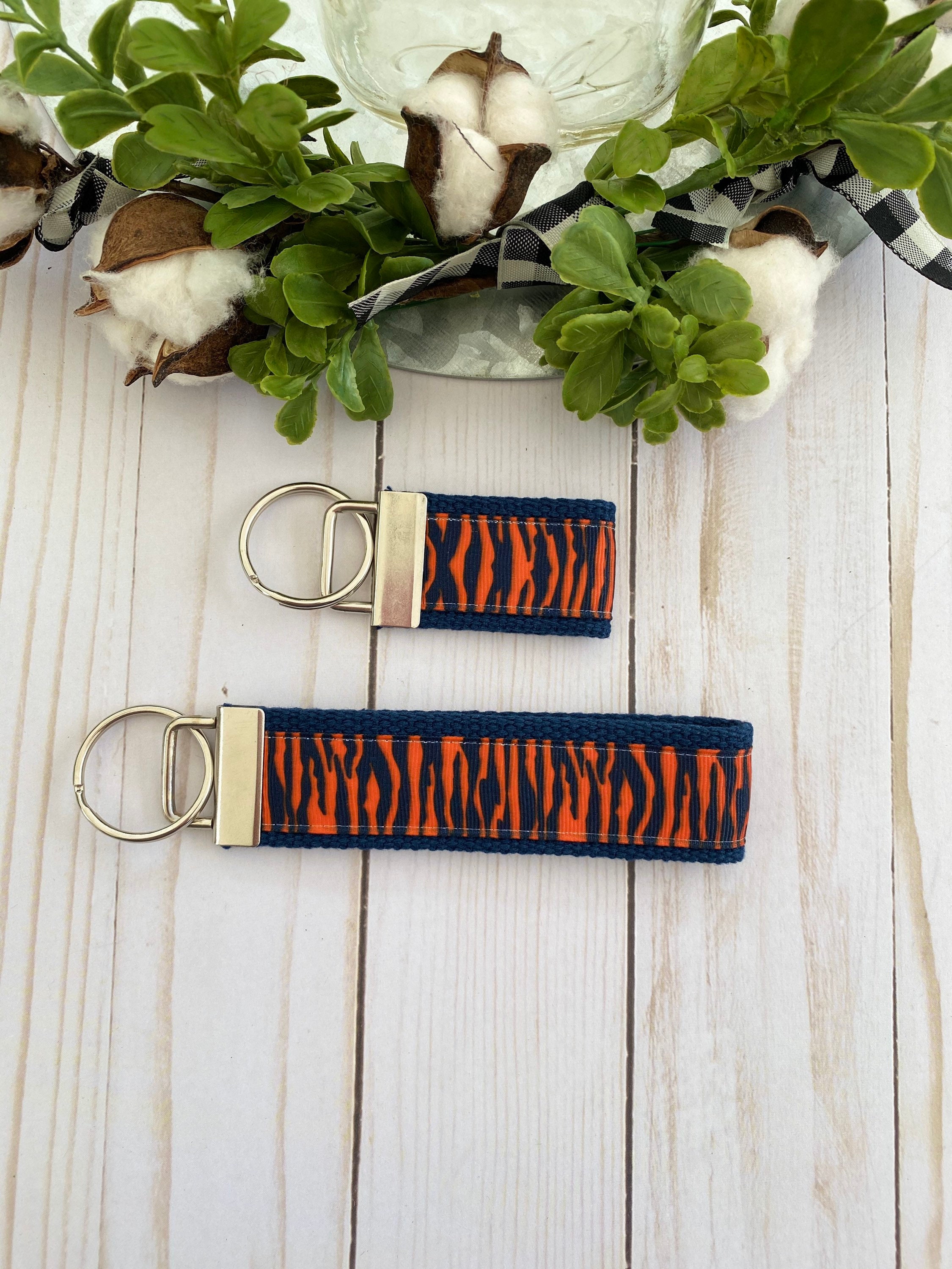 Tiger Print Ribbon Key Fob Wristlet/ Mini Key Fob Etsy