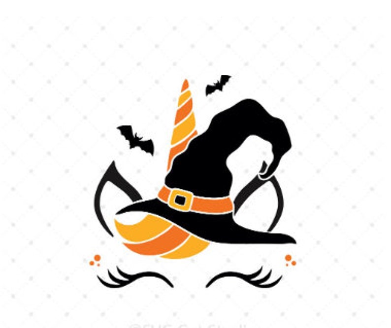 Iron on decal witch unicorn