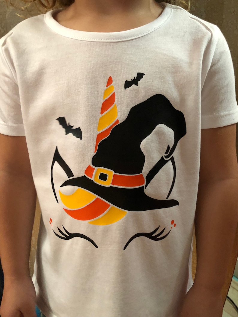 Iron on decal witch unicorn