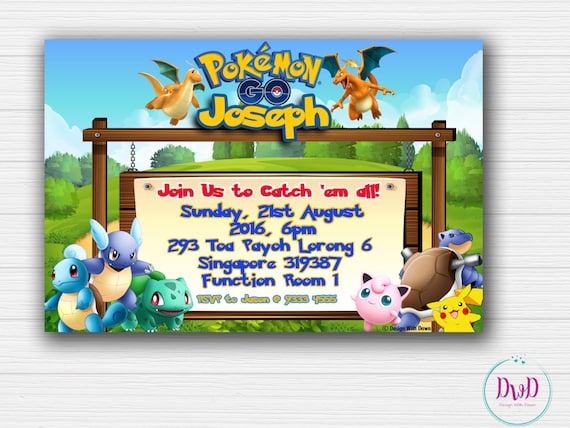 Invitation Anniversaire Pokemon Go Pokemon Go Invitation Etsy Invitation Anniversaire Pokemon Go Pokemon Go Invitation Etsy