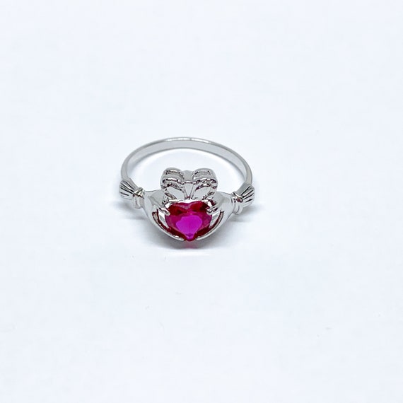 Sterling Silver Gold Plated Curated Emerald Heart Ring Love Ring Heart Colored Stone Ring Love Heart Holding Hands Hand Heart Ring Etsy