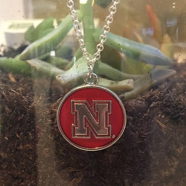 University of Nebraska jewelry, Cornhuskers necklace, college necklace, college jewelry