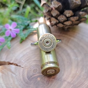 Bague pour chasseresse ou tireur sportif douille - etui norma- winchester- chasse - chasseuse de sanglier et cerf - chamois  - calibre balle