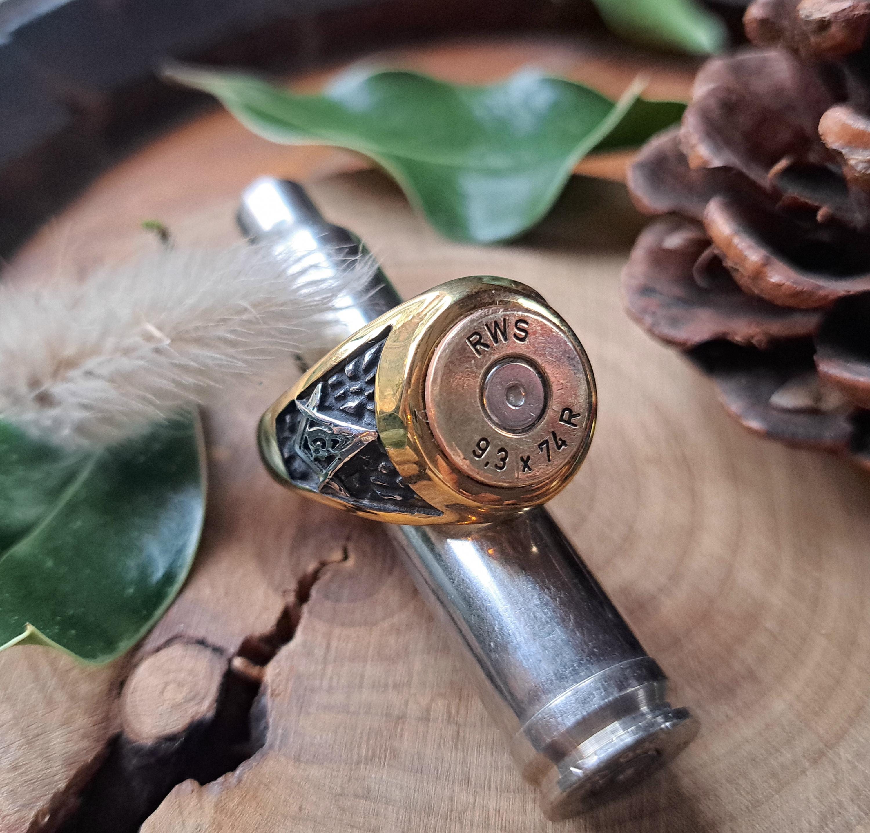 Signet ring for hunter or sport shooter - caliber - Winchester - hunting - wild boar and deer hunter - woodcock - bullet caliber