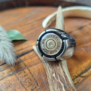 Signet ring for hunter or sport shooter - caliber - Winchester - hunting - wild boar and deer hunter - woodcock - bullet caliber