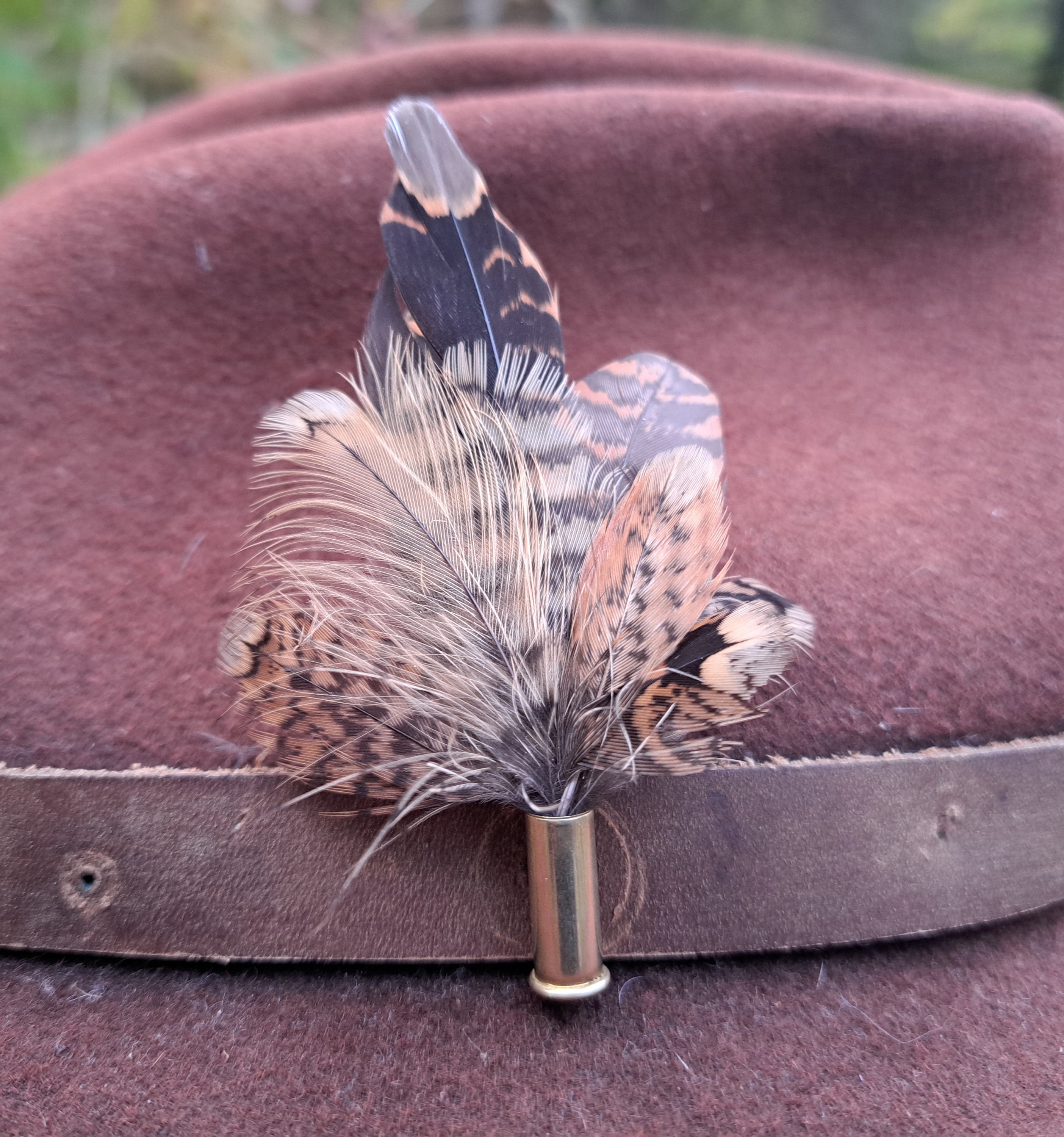 Broche Ancienne / Fibule / Pic à Chapeau - En Porcelaine Et Métal - Vintage