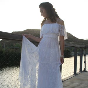 White Wedding Dress, Lace Wedding Dress, Boho Wedding Dress, Bohemian Wedding Dress, Beach Wedding Dress, Rustic Wedding Dress, Boho Dress