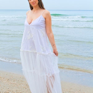 Maxi Wedding Dress, Beach Wedding Dress, Boho Wedding Dress, Wedding Dress, Bridal Gown, Long Wedding Dress, White Wedding Dress, Hippie