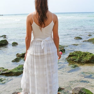 Boho Wedding Dress, Beach Wedding Dress, Wedding Dress, White Wedding Dress, White Bridal Gown, Ivory Wedding Dress, Long Wedding Dress