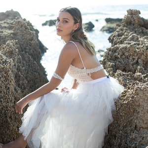 Boho Wedding Dress, Two Piece Wedding Dress, Bridal Separates, Bridal Top, Wedding Skirt, White Separates, Boho Wedding, Lace Top, Bodysuit