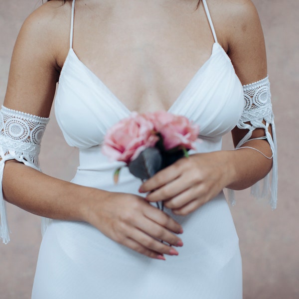 Lace Accessories, Sleeves Wedding Dress, Bridesmaid Gift, Off Shoulder Sleeves, Bracelet Sleeves,  Detachable Sleeves, Fringe Bracelet,