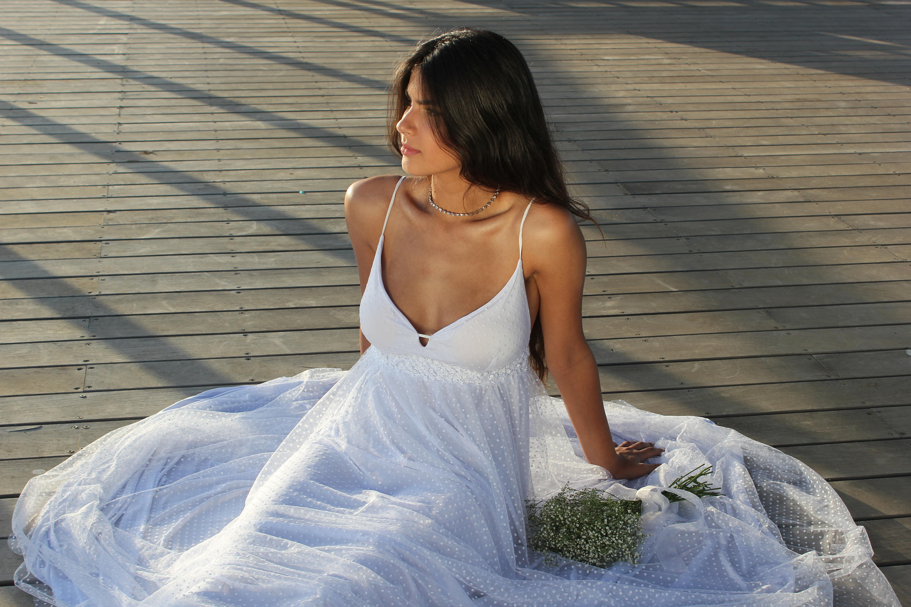 White Wedding Dress Boho Wedding Dress Bohemian Wedding | Etsy