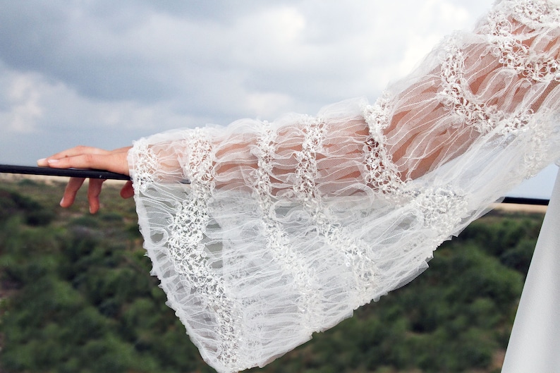 Detachable Wedding Sleeves off Shoulder Tulle Sleeves Etsy