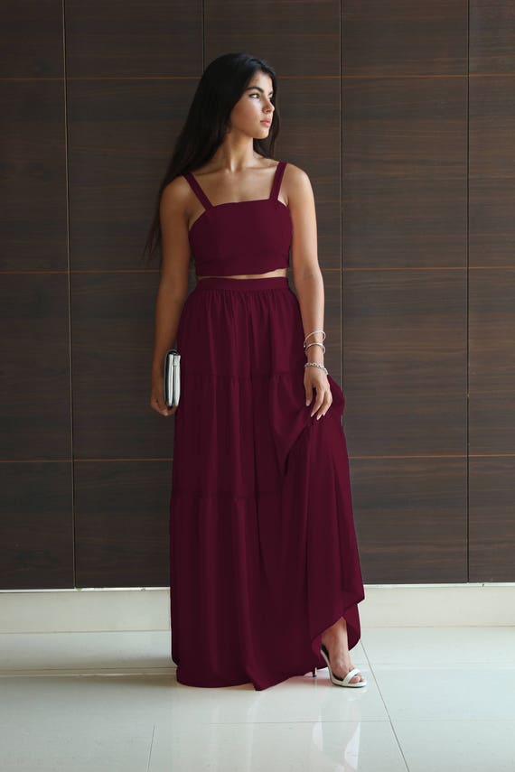 Social studies cement Dairy products Women's Clothing Set Crop Top & Maxi Skirt Burgundy Top - Etsy Australia Social studies cement Dairy products Women's Clothing Set Crop Top & Maxi Skirt Burgundy Top - Etsy Australia