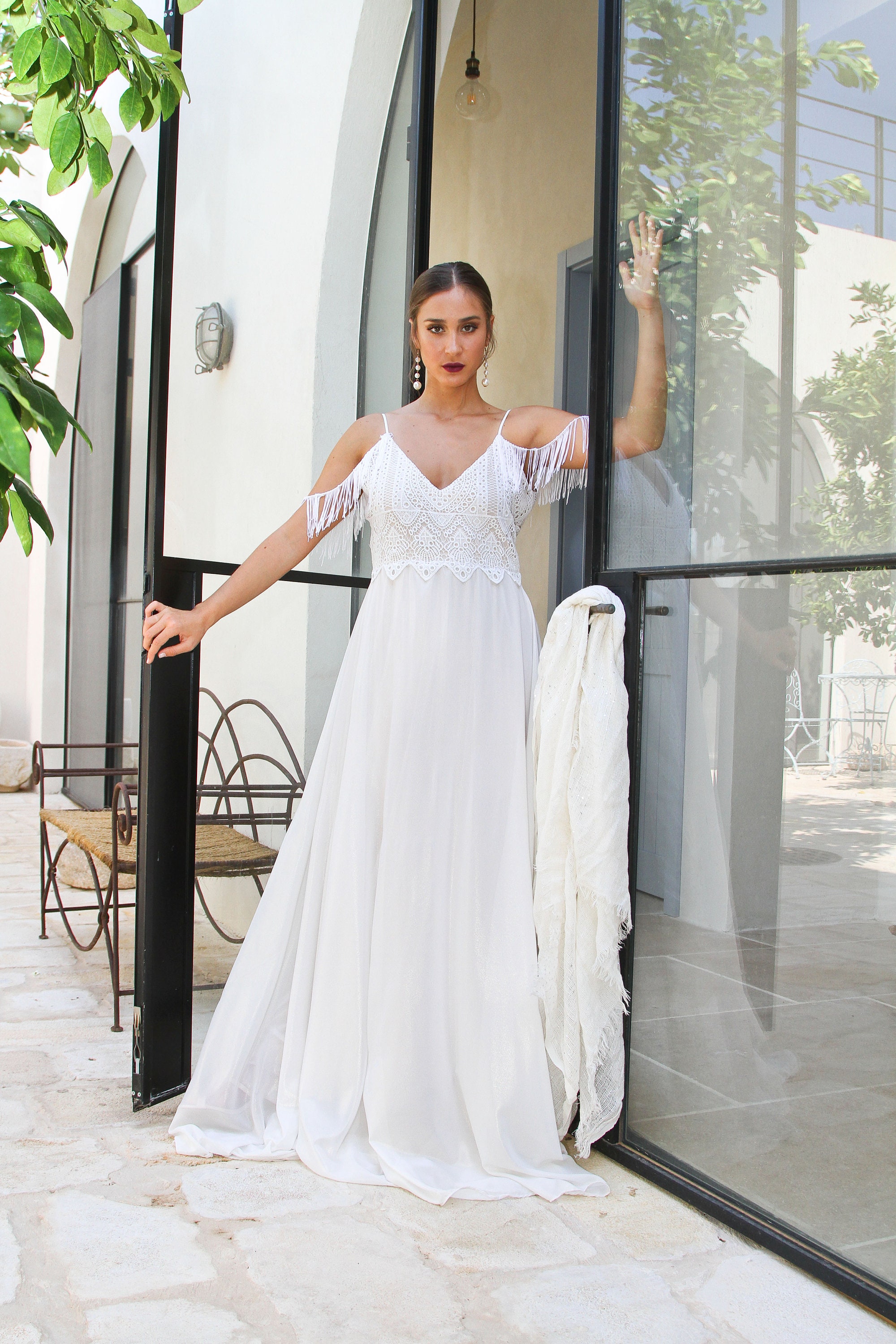 Ivory Wedding Dress Lace Wedding Dress Maxi Wedding Dress - Etsy