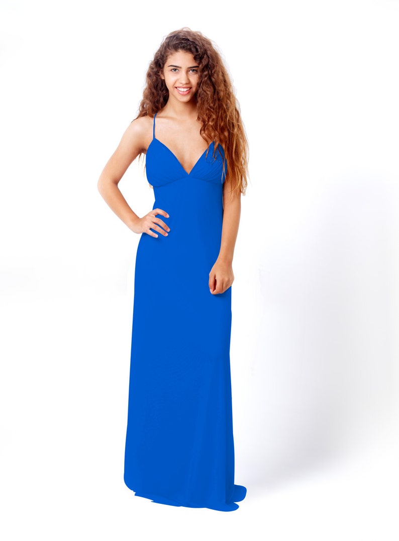 Long Dress Cocktail Dress Prom Dress Elegant Dress Party Dress Maxi Dress Backless Prom Dress,Custom Made Royal Blue Bridesmaid Dress