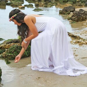 Boho Wedding Dress, Beach Wedding Dress, Wedding Dress, White Wedding Dress, White Bridal Gown, Tulle Wedding Dress, Long Wedding Dress
