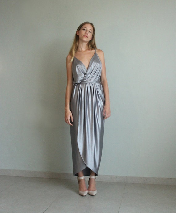 silver boho dress