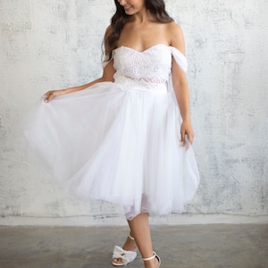 Bridal Separates, Wedding Skirt, White Wedding Skirt, Bridal Skirt, Tulle Wedding Skirt, Boho Wedding Skirt, Tulle White Skirt, Tutu Skirt