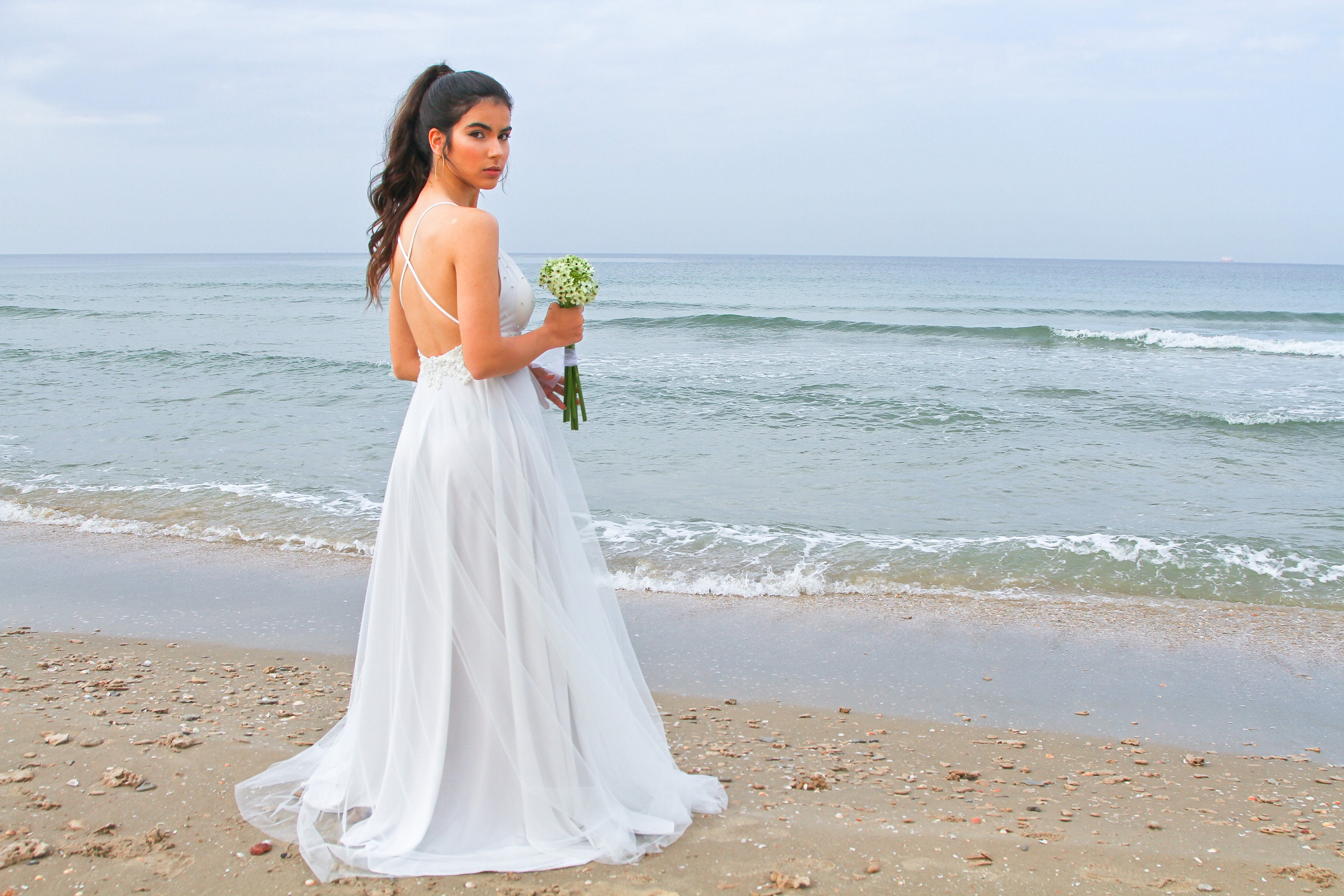 mother of the bride dresses for beach wedding australia Long Cap Sleeve Mother of the Bride Dress