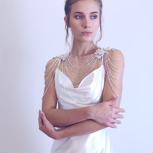 Wedding Shoulder Jewelry, Lace Bridal Epaulettes Sleeves, Crystal Shoulder Necklace, Wedding Dress Sleeves Add On, Rhinestone Cover Up