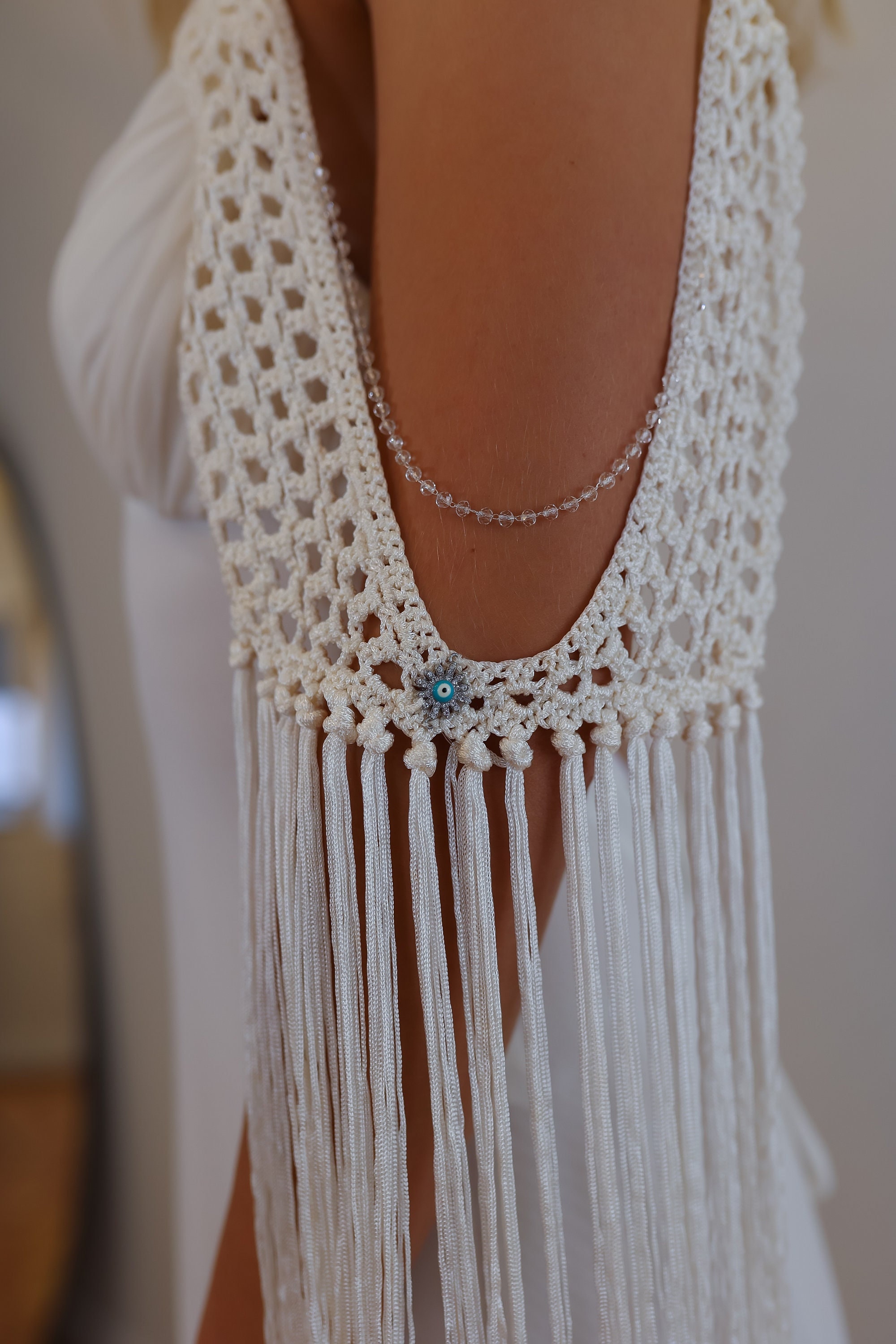 Festival Outfit, Sleeves Overlay, Crochet Top Add On, Coachella Wear, Rave Top Detachable Sleeves, Off Shouder, Fringe Shoulder Jewelry