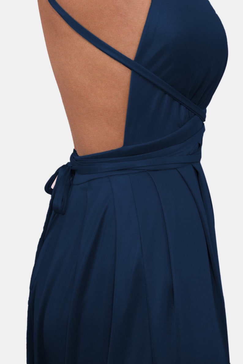 Navy Blue Prom Dress Maxi Dress Bridesmaid Dress Long Dress Navy Blue Evening Dress Party Dress Blue Open Back Dress Evening Dress
