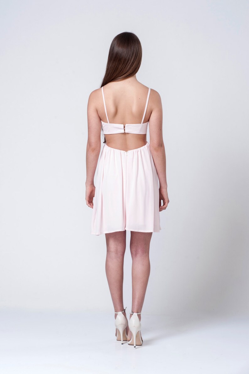 Women Pink Dress Blush Bridesmaid Dress Pink Prom Dress Etsy