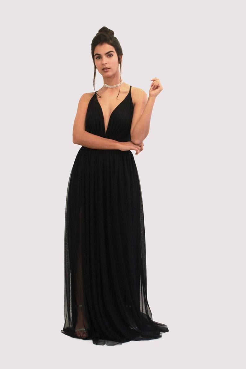 black maxi dress prom