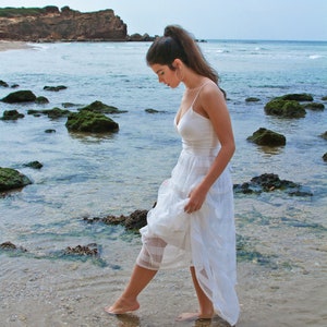 lycra beach dress PatBO Seashell Lycra Beach Dress in Blue