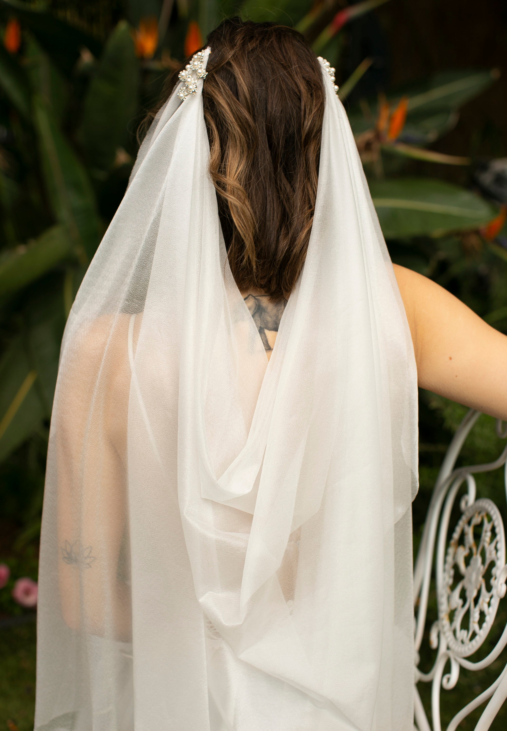 Wedding Veil Bridal Veil Ivory Bridal Accesories Wedding Fingertip Veil,Rhinestone Wedding Veil,Drape Veil,Tulle veil Boho Wedding Veil
