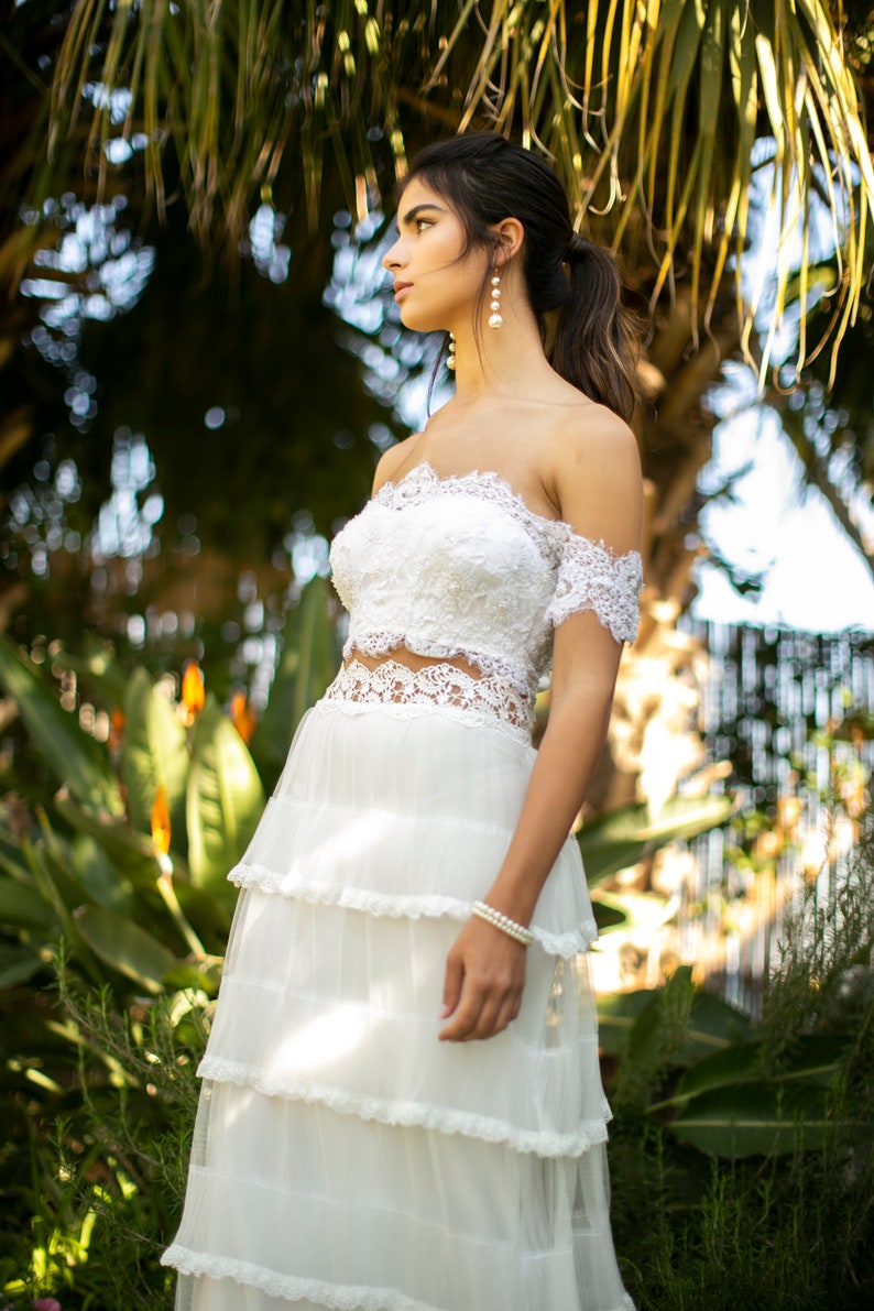 Bridal Separates Bridal Top Wedding Skirt Lace Bridal | Etsy