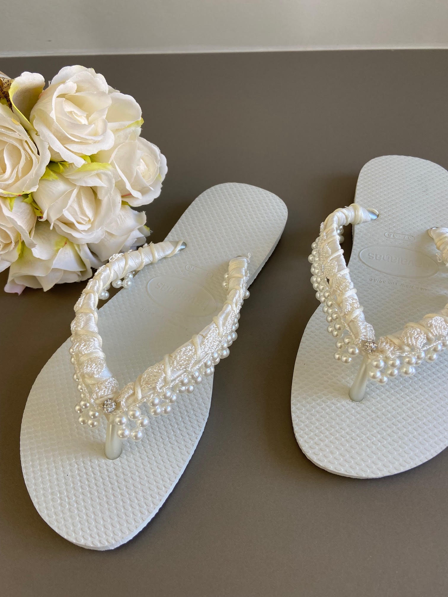 Wedding Shoes Pearl Bridal Sandals Beach Wedding Flip Flops | Etsy Wedding Shoes Pearl Bridal Sandals Beach Wedding Flip Flops | Etsy